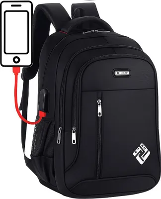 Zdjęcie produktu dla Plecak z portem USB - 30 l szkolny - Turystyczny - Wodoodporny na laptopa - Bagaż podręczny wyiar 46×32×20 cm