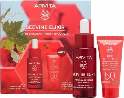 Produktbild von Apivita Beevine Elixir Serum 30ml, Bee Sun Safe Gesichtscreme SPF50 15ml