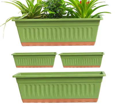 Productafbeelding van Set van 4 Decoratieve Plantenbakken voor Binnen en Buiten