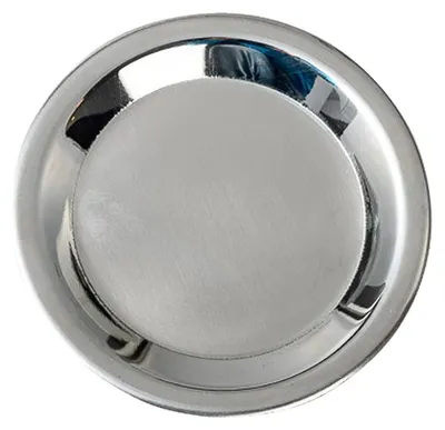 Edelstahl-Wierookplatte 7 cm, silber, für Räuchergefäße