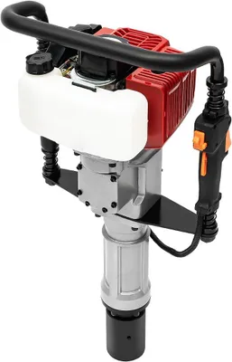 Productafbeelding van Tweetakt benzinemotor boor voor grondboringen, paalrammer met veiligheidsslot, paalinstallatie met stootdemping, benzinemotor, paalboormachine, paalrammer, omheiningpaalrammer, handrammer, omheining, 52CC, 55 en 70mm diameter