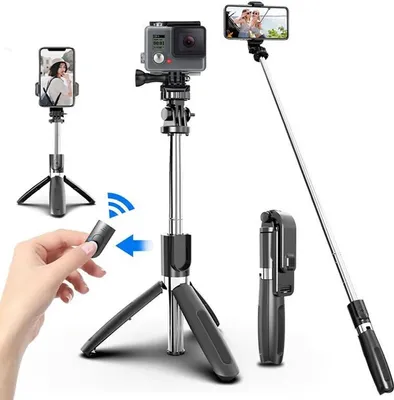 Produktbild von INF Selfie tyč/stojan na mobil s diaľkovým ovládaním kompatibilný s kamerou a Gopro