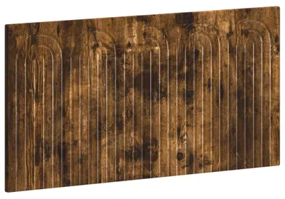 Imagen del producto de vidaXL Cabecero de pared, modelo ALKMAAR, fabricado en material de madera con acabado en roble ahumado