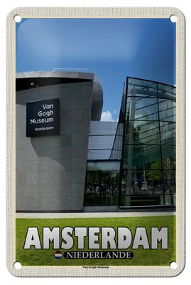 Produktbild von Blechschild Reise 12x18cm Amsterdam Niederlande Van-Gogh-Museum Deko