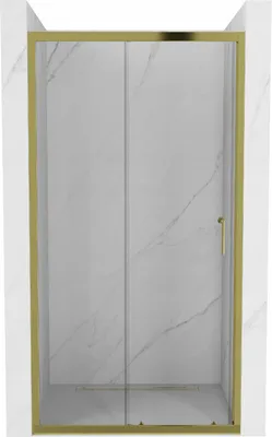 Produktbild von Mexen Apia posúvacie sprchové dvere 90 cm, transparentnéné, zlatá - 845-090-000-50-00