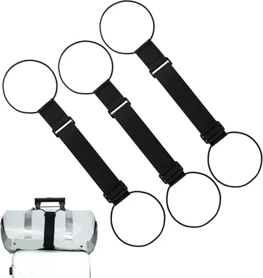 Obrázok produktu pre Sada 3 Elastických Upevňovacích Popruhov, Nastaviteľné, pre Kufre, Tašky a Batohy, pre Cestovanie