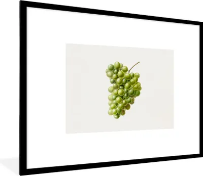 Produktbild von MuchoWow® Gerahmtes Poster Weintrauben - Traube - Obst 80x60 cm - Poster mit Schwarzem Bilderrahmen Wandposter Rahmen Foto Bilder - Schlafzimmer-Dekorationen - Fotoposter