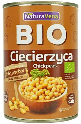 CIECIERZYCA W ZALEWIE BEZ DODATKU SOLI BIO 400 g (240 g) - NATURAVENA