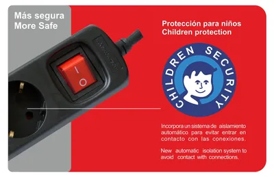 Immagine prodotto di Presa multipla 6 prese Interruttore Schuko Cavo 1,5 m NERO
