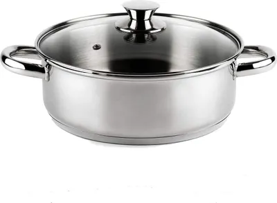 Image de Casserole, induction, 26 cm, acier inoxydable 18/10, 5,3 litres