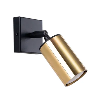 Immagine prodotto di Lampada da parete WINX nero/oro 1xGU10 10W acciaio 18.5x8x8cm Sollux Lighting