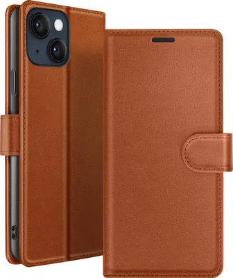 Produktbild von Zanaé, Klappetui iPhone 14 Plus mit Magnetverschluss & Kartenfächern, Braun