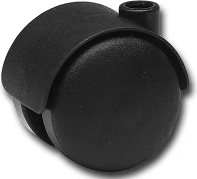 Produktbild von Doppelrolle ø 50 mm Möbelrolle mit Platte Tragkraft 50 kg, Kunststoff schwarz