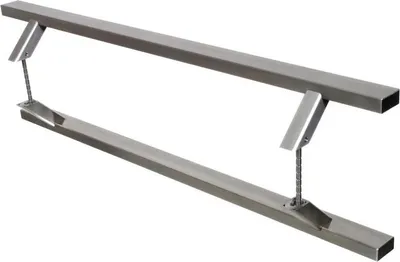 Produktbild von NAJDER Türgriff 45°, Stangengriff, Stoßgriff, Edelstahl, 1300 x 1800 mm, Beidseitig, 2 Stück, Gebürstete Stahlstruktur, Inklusive Montageteile, AISI 304 / A2, Silber,