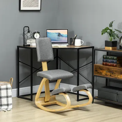 Produktbild von Sweiko Ergonomischer Kniestuhl, Kniehocker Gesundheitsstuhl für Zuhause, Büro, Meditation Grau