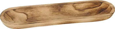 Produktbild von Holz-Tablett L52cm Holz Braun Geflammt Ablage Schale Holzschale Natur Tischdeko