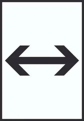 Produktbild von Richtungspfeil rechts links Schild hochkant schwarz weiss Pfeil A4 (210x297mm)