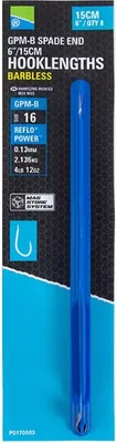 Obrázok produktu pre 8 x PRESTON GPM-B SPADE PRESTON 6" 15 cm BAEBLESS Stippvorfach Matchvorfach #12 / Ø 0,15 mm / 2,68 kg