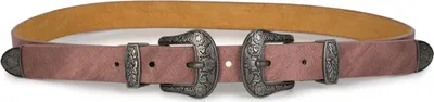 Produktbild von styleBREAKER Gürtel mit doppelter verzierter Schnalle im Western Style, B-Low Belt, Taillengürtel, kürzbar, Damen 03010085