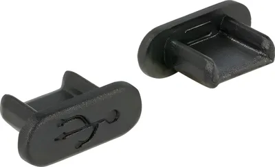 Productafbeelding van Delock stofbescherming voor USB 2.0 Micro-B connector zonder handgreep, 10 stuks, zwart