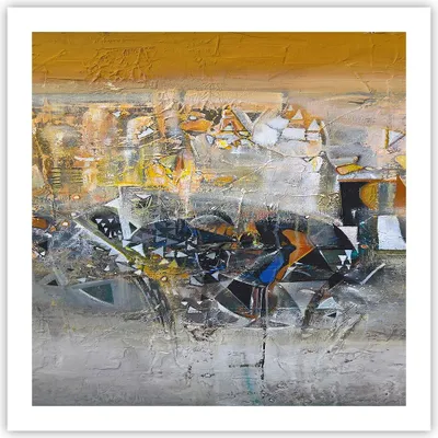 Produktbild von Poster - Poster ohne Rahmen - Abstraktion modern - 60x60 cm - Wand Bild - Wanddeko - Wandbilder - Kunstposter - Wandposter - Bilder - Kunstdruck - Wanddekoration - Wandbild - P2XAC60x60-4001