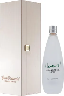Produktbild von Haswell London Dry Gin mit Geschenk-Holzkiste