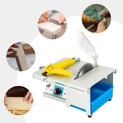 Produktbild von 750W Tischschleifer - 5-in-1 Schleif- und Poliermaschine - 800–10000 U/min stufenlos einstellbar - 15 cm Sägeblätter - flexibler Schaft - für Jade, Holz, Metall