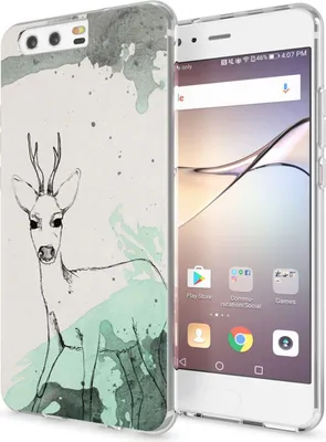Produktbild von Huawei P10 Hülle Handyhülle von NALIA, Slim Silikon Motiv Case Cover Schutzhülle Deer
