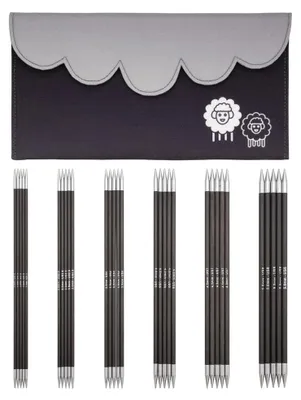Productafbeelding van Omgoods - Set van 5 Dubbelsplits Breinaalden 20 cm van Carbon