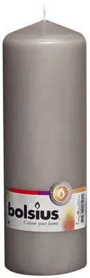 Produktbild von Bolsius Stumpenkerze warmes Grau 200/68mm