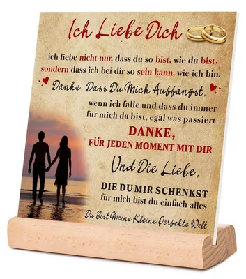 Produktbild von Acryl Dekoschild mit Holzsockel 17x15x4 cm Geschenk für Sie Ihn