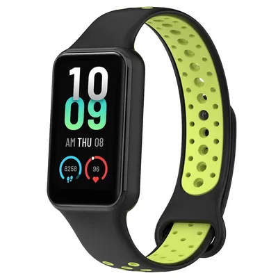 Immagine prodotto di Amazfit Band 7 Cinturino sportivo in silicone bicolore Nero / Verde cinturino di ricambio