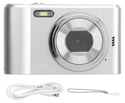 Zdjęcie produktu dla 2.4-calowa kamera cyfrowa 48 MP 1080p 8x Zoom Selfie z zabezpieczeniem przed wstrząsami dla nastolatków, studentów, chłopców, dziewcząt i seniorów