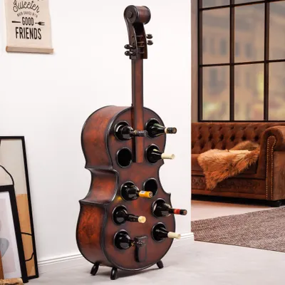 Produktbild von riess-ambiente Weinregal CELLO 133cm braun lackiertes Tannenholz für 10 Flaschen
