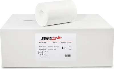 Produktbild von SemyTop Handtuchrolle, 1-lagig, Zellstoff, microgeprägt, 12 Rollen, perforiert