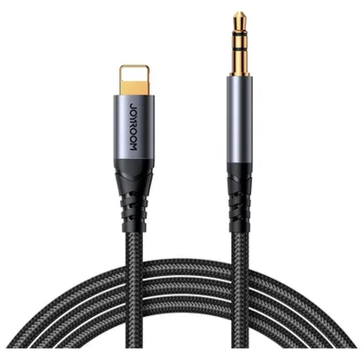 Produktbild von Joyroom Stereo Audio Kabel Aux 3.5 Mm Mini Jack - Lightning Für Iphone Ipad 1.2M Schwarz (Sy-A06)