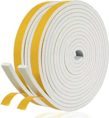Imagen del producto de Cinta de sellado autoadhesiva, 10 mm x 6 mm x 10 m, de espuma, para ventanas y puertas