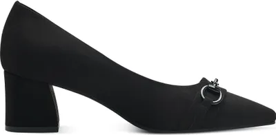 Produktbild von MARCO TOZZI Damen Pumps Trend elegant Trapez Absatz Textil Kette 2-22463-41, Größe:37 EU, Farbe:Schwarz