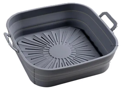 Immagine prodotto di INF Stampo in silicone pieghevole quadrato per friggitrice ad aria 17,5 cm Grigio