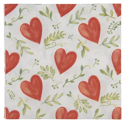 Produktbild von Clayre & Eef Servietten Papier 20er Set 33x33 cm Weiß Papier