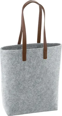 Produktbild von Bagbase - Tragetasche "Premium", Filz PC6173 (Einheitsgröße) (Grau meliert/Hellbraun)