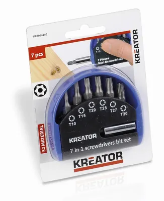 Produktbild von Satz mit 6 Schraubendreherbits (Torx 25 mm) mit Bithalter