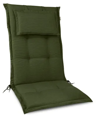 Produktbild von Beautissu Premium Gartenstuhlauflage Hochlehner 120x50x7cm, Dunkelgrün