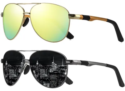 Produktbild von Omgoods – Polarisierte Sonnenbrille für Erwachsene mit Metallrahmen