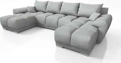 Produktbild von Grau Grosses Wohnzimmer Ecksofa Bett Honey U