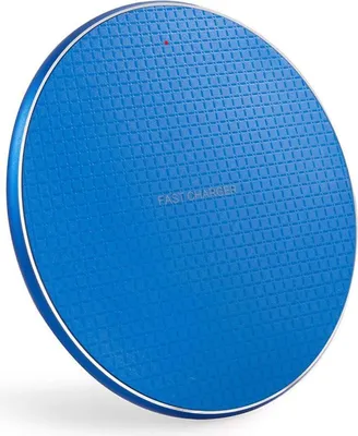Produktbild von Induktive Ladestation Qi Fast Wireless Charger 10W Anti-Slip Universal Ladegerät Wireless Blau