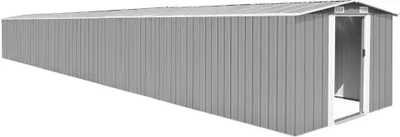 Produktbild von Gerätehaus Grau 257x990x181 cm Verzinkter Stahl