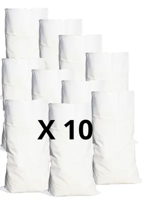 Productafbeelding van Gecosac - 10 beschermhoezen, 55 x 95 cm, 55 kg, geweven polypropyleen, bestand tegen