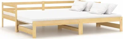 Obrázek produktu pro Výsuvná válenda masivní borové dřevo 2× (90 x 200 cm)