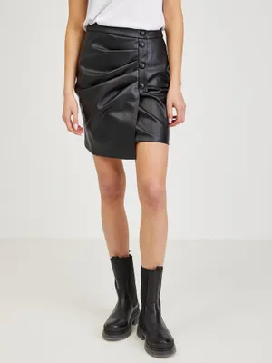 Produktbild von Orsay Schwarzer Damen Lederrock DP-3577258__L